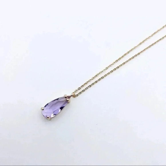Tear Drop Necklace | Cubic Zirconia Necklace | 18k Gold Plated - Picture 5 of 8